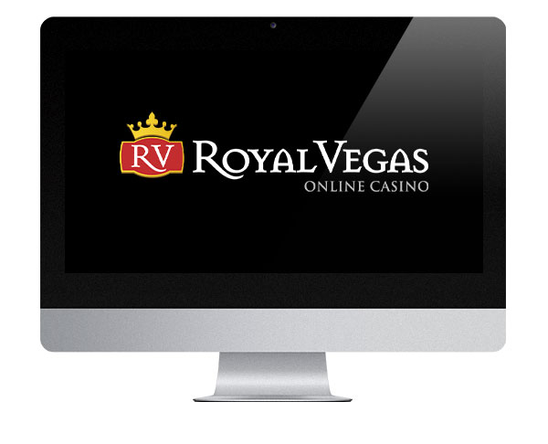 Royal Vegas Casino logo on desktop screen