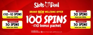 Slots Devil Casino: Up to 100 Starburst Free Spins + £10 Bonus! 3