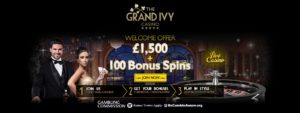 Grand Ivy Casino: 100 Bonus Spins + £1500 Cash Bonus 9