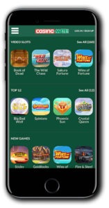 Casino-Mate mobile lobby