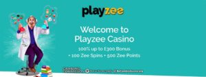 Playzee Casino: Collect 100 Bonus Spins + £300 Bonus! 2