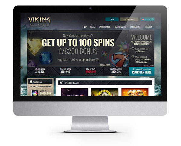 Viking Slots: 100 Bonus Spins + up to £/$/€200 Bonus!