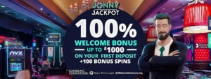 Jonny Jackpot Casino: 100 Extra Spins + £1000 Bonus 2