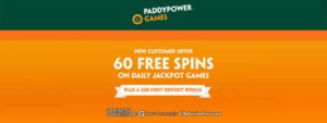 Paddy Power: 60 Free No Deposit Spins for NEW Players! 3