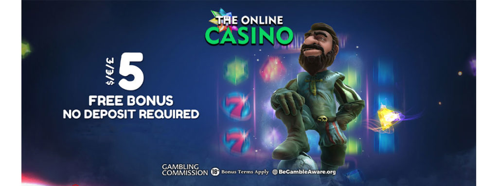 The Online Casino: £5 FREE Casino Bonus, no deposit required!