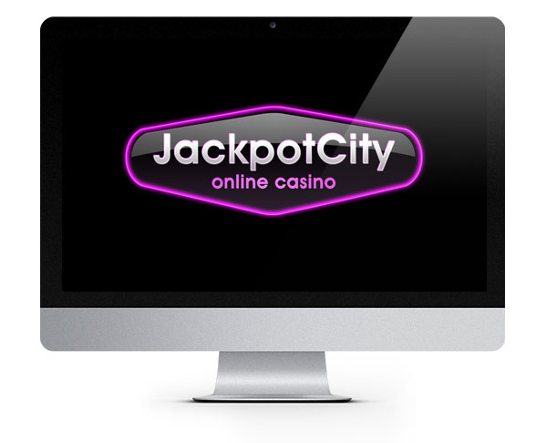 Jackpot City Casino -logo näytöllä