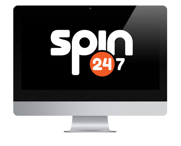 Spin247 Casino Logo on screen