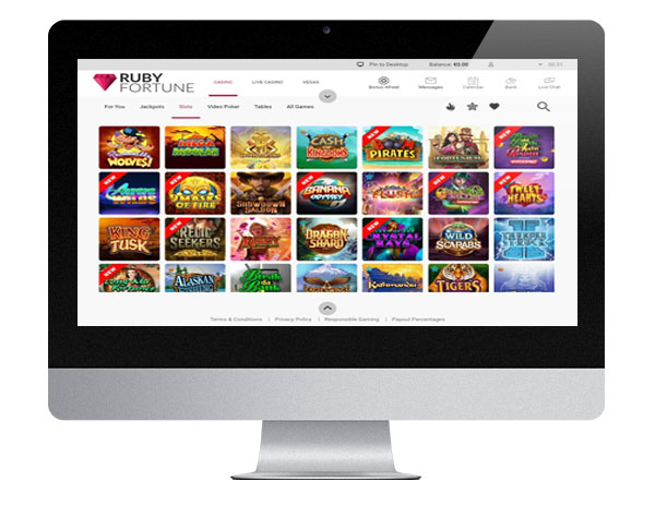 Ruby Fortune Casino Desktop