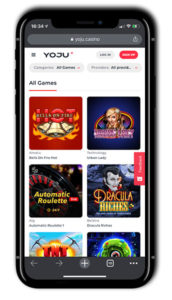 Yoju Casino on mobile