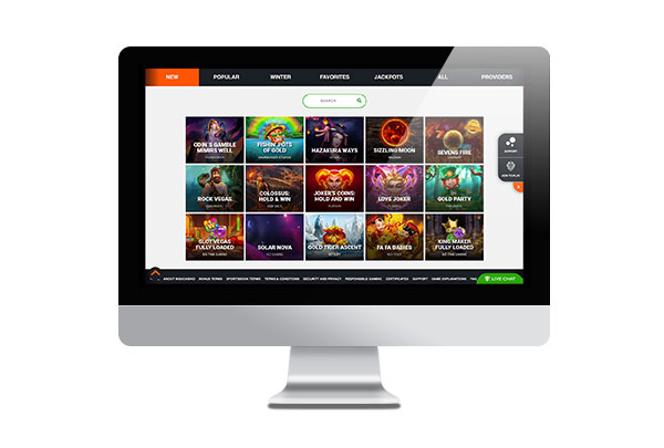 Big5 Casino Desktop lobby