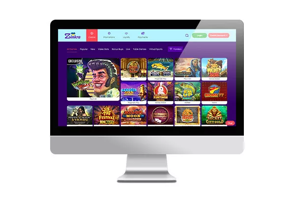 Zinkra Casino Desktop