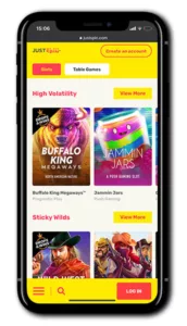 Justspin Casino mobile